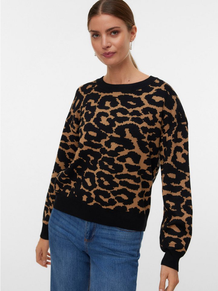 Vero Moda Strickpullover VMSILJEANIMAL LS O-NCK PULLOVER GA NOOS von Vero Moda