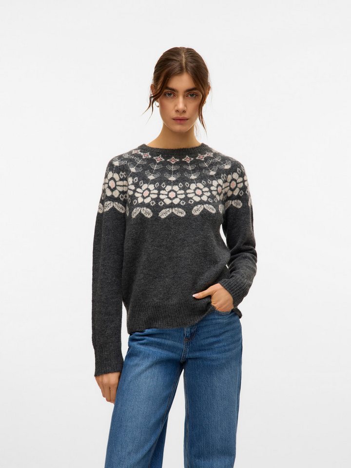 Vero Moda Strickpullover VMSIMONE LS NORDIC PULLOVER GA REP BOO von Vero Moda