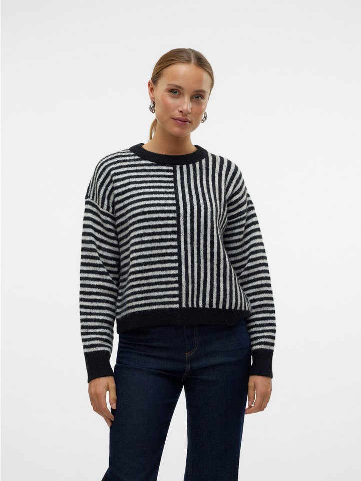 Vero Moda Strickpullover VMURANUS LS ONECK CROPPED PULLOVER GA BF von Vero Moda