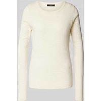 Vero Moda Strickpullover aus reiner Baumwolle mit Rundhalsausschnitt Modell 'CARE' in Offwhite, Größe M von Vero Moda