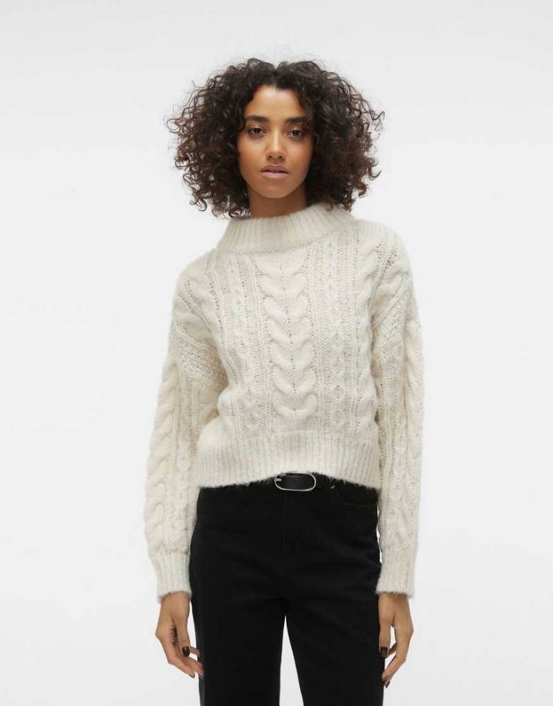 Vero Moda - Strickpullover in Birkenweiß-Neutral von Vero Moda