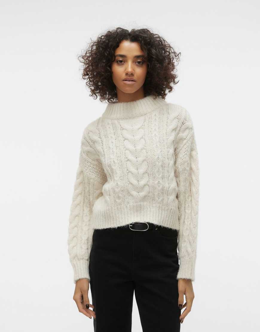 Vero Moda - Strickpullover in Birkenweiß-Neutral von Vero Moda