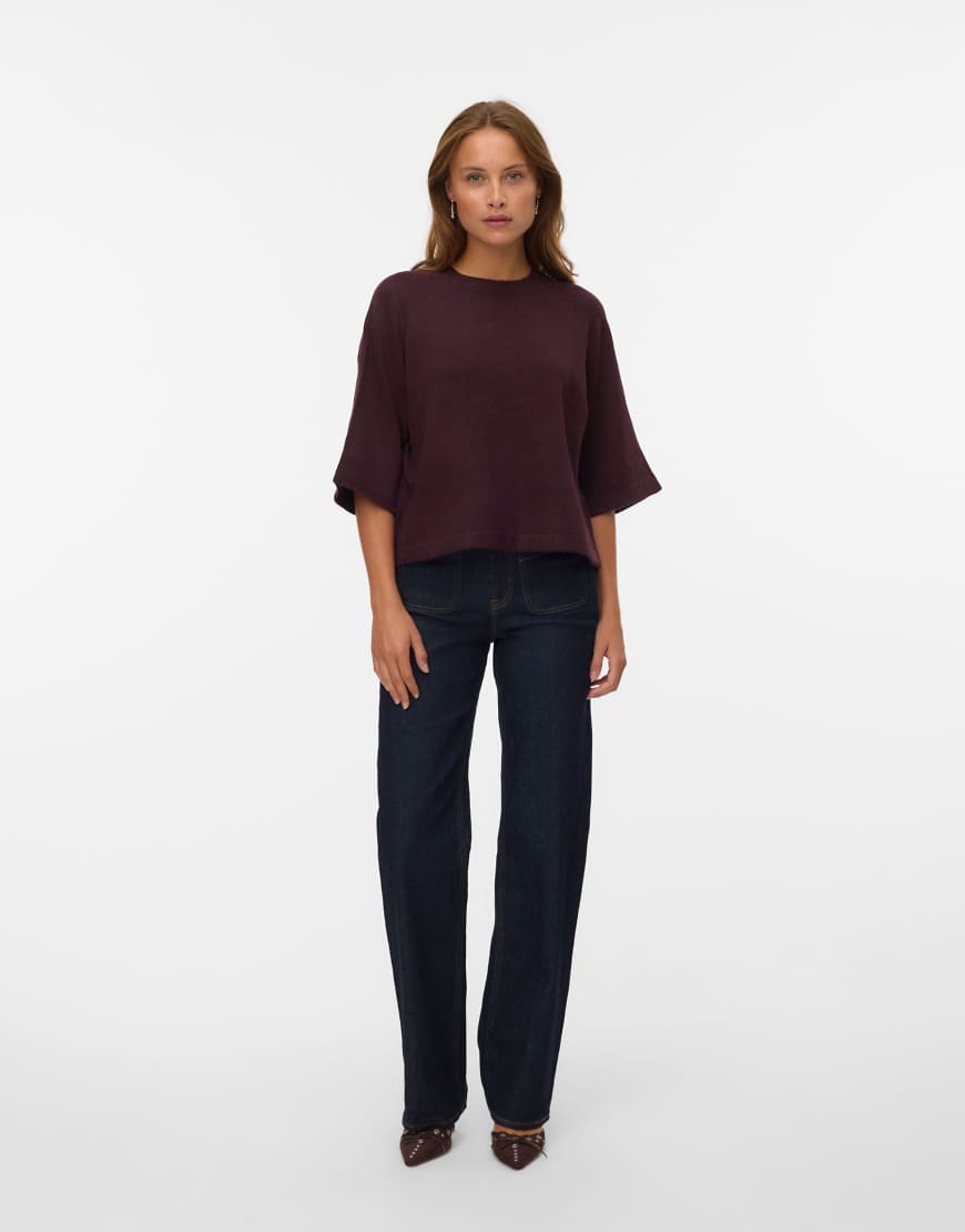 Vero Moda - Strickpullover in Fudge-Rot von Vero Moda