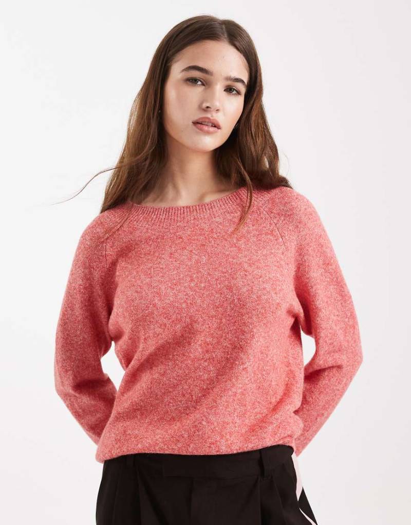 Vero Moda - Strickpullover in Hochrisikorot mit Rundhalsausschnitt von Vero Moda