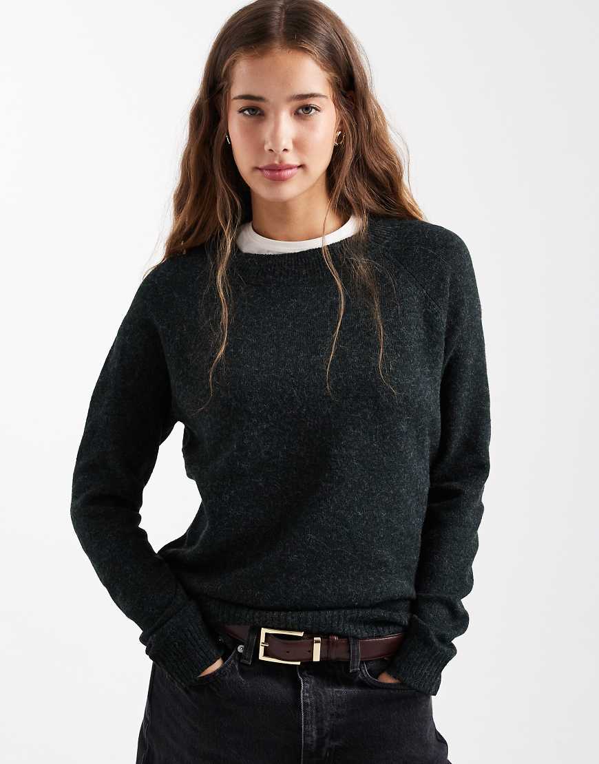 Vero Moda - Strickpullover in Kieferngrün mit Rundhalsausschnitt von Vero Moda