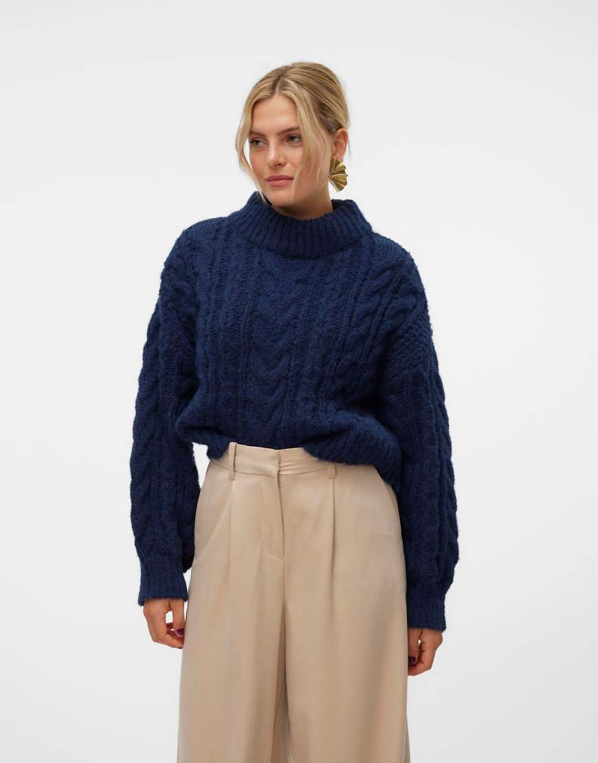 Vero Moda - Strickpullover in Marineblau von Vero Moda