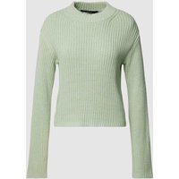 Vero Moda Strickpullover in Ripp-Optik Modell 'HILDE' in Schilf, Größe M von Vero Moda