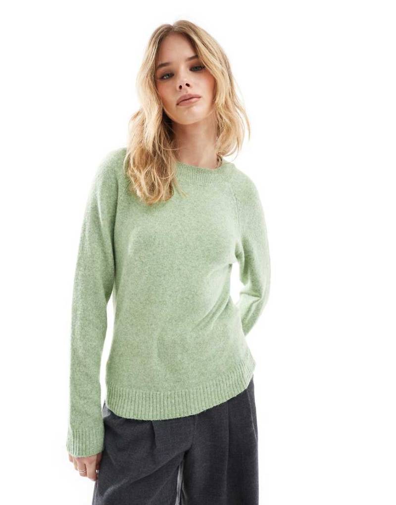 Vero Moda - Strickpullover in Waldgrün mit Rundhalsausschnitt von Vero Moda