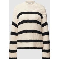Vero Moda Strickpullover mit Streifenmuster Modell 'HILDA' in Offwhite, Größe XL von Vero Moda