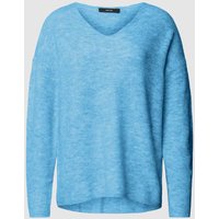 Vero Moda Strickpullover mit Strukturmuster Modell 'CREWLEFILE' in Blau, Größe XS von Vero Moda