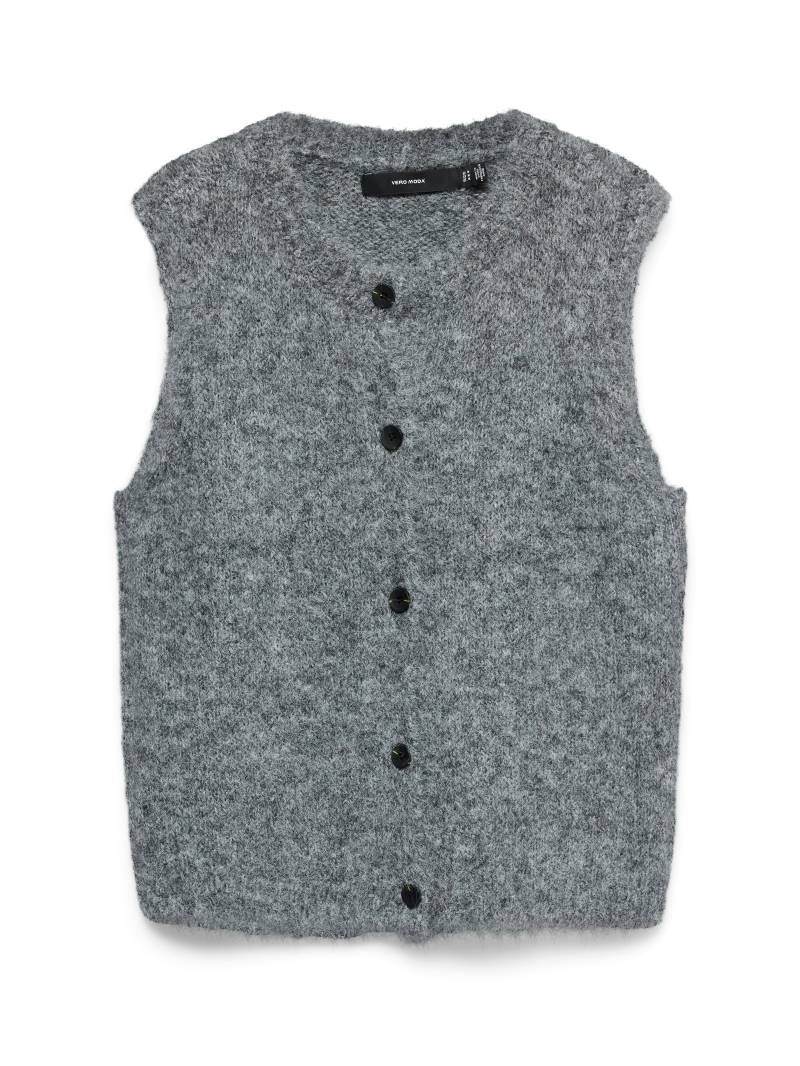 Vero Moda Strickweste "VMNOVAH SL O-NECK BUTTON VEST NOOS", mit Wolle von Vero Moda