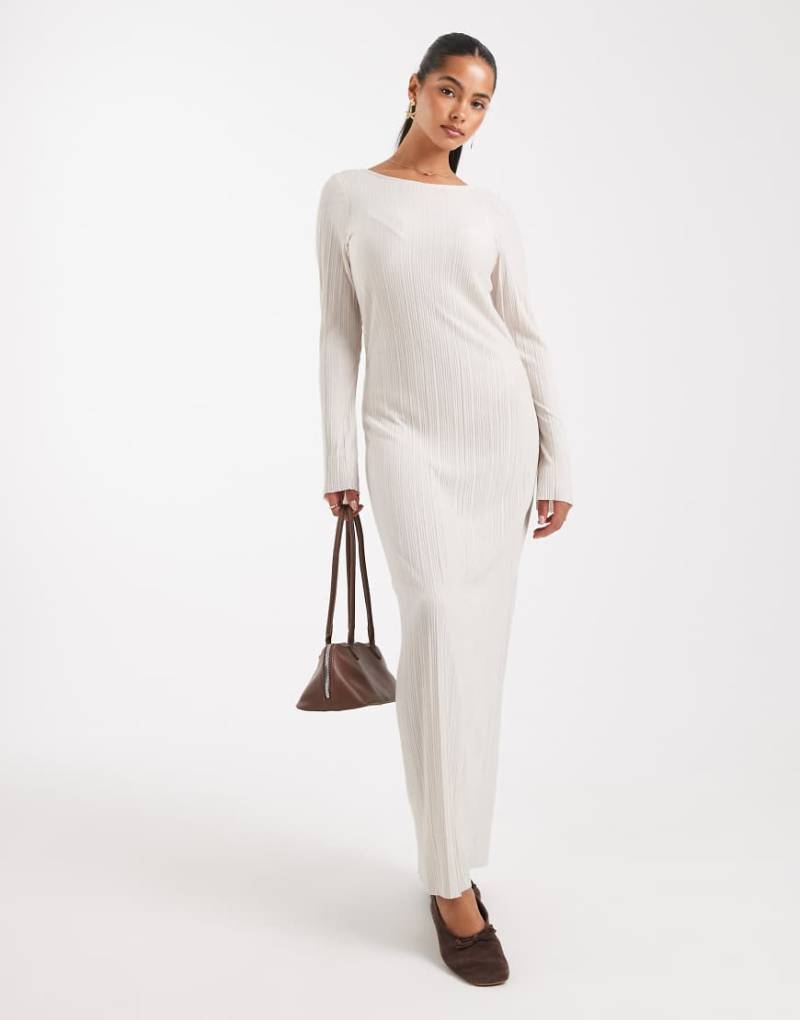 Vero Moda - Strukturiertes Jersey-Maxikleid in Weiß von Vero Moda