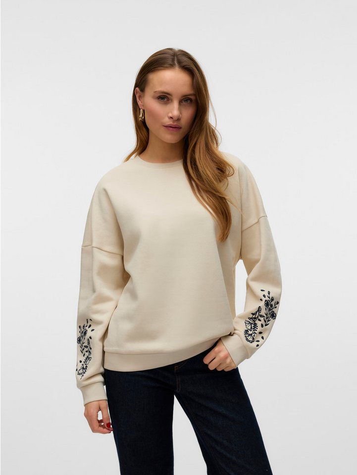 Vero Moda Sweatshirt VMKAROL BEA LS SWEAT BOX JRS GA mit Blumendruck von Vero Moda