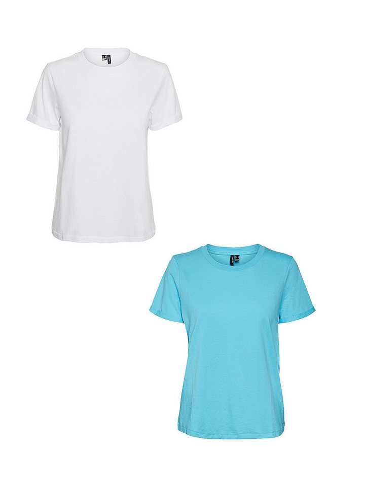 Vero Moda T-Shirt 2er Pack Basic VMPAULA (2-tlg) VMPAULA S/S T-SHIRT NOOS von Vero Moda