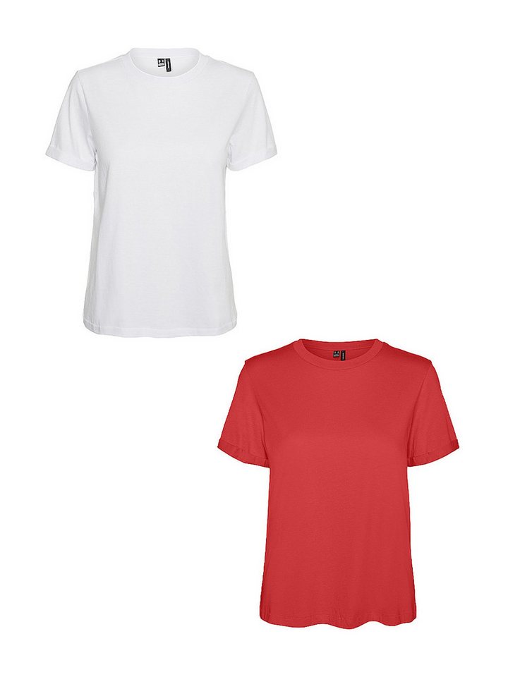 Vero Moda T-Shirt 2er Pack Basic VMPAULA (2-tlg) VMPAULA S/S T-SHIRT NOOS von Vero Moda