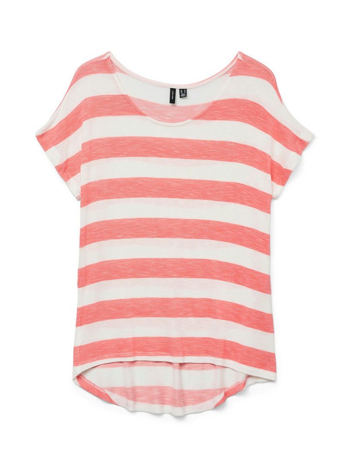 Vero Moda T-Shirt Gestreiftes mit Rundhalsausschnitt und Kurzarm VMWIDE STRIPE SL TOP GA JRS NOOS von Vero Moda