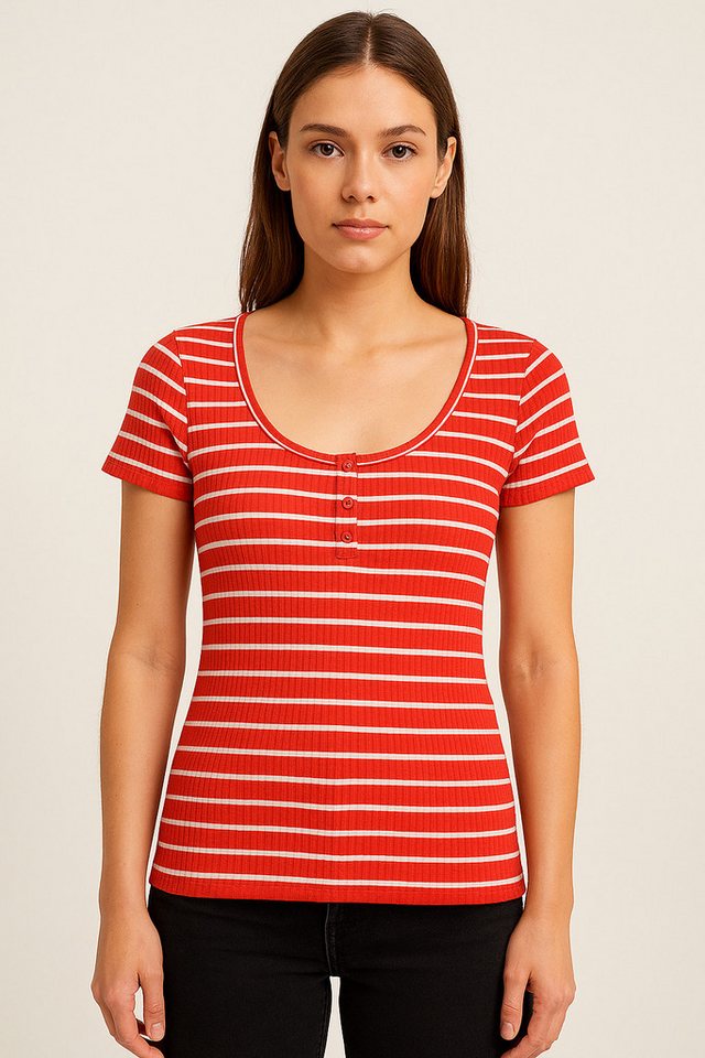 Vero Moda T-Shirt VMSEA SS HENLEY TOP JRS von Vero Moda
