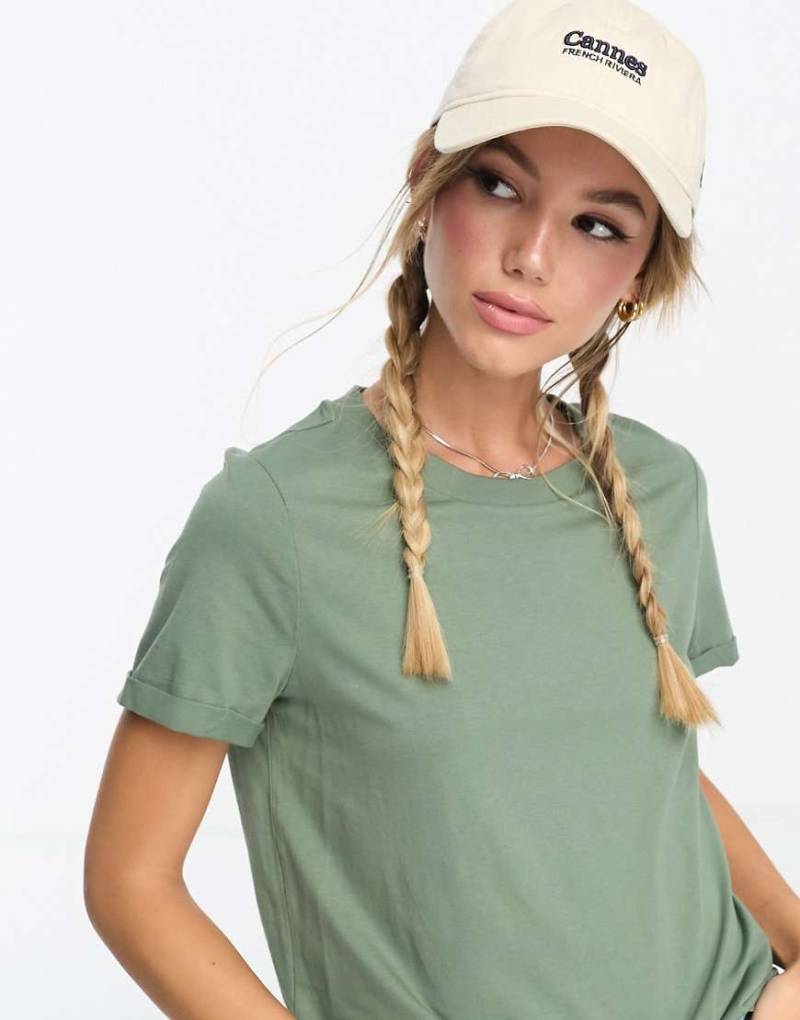 Vero Moda - T-Shirt in Khaki-Grün von Vero Moda
