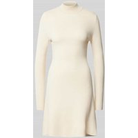 Vero Moda Tailliertes Strickkleid mit geripptem Mock-Neck Modell 'GOLD' in Beige, Größe L von Vero Moda