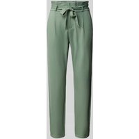 Vero Moda Tapered Fit Stoffhose mit Bindegürtel Modell 'EVA' in Oliv, Größe XS/32 von Vero Moda