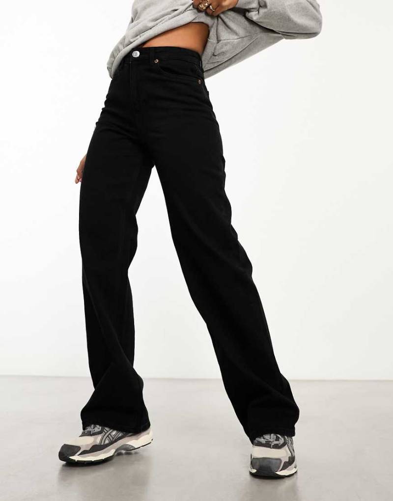 Vero Moda - Tessa - Jeans in Schwarz mit weitem Bein von Vero Moda