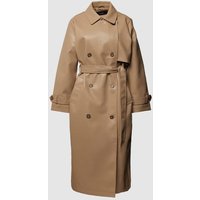 Vero Moda Trenchcoat in Leder-Optik Modell 'AMALIE' in Sand, Größe L von Vero Moda