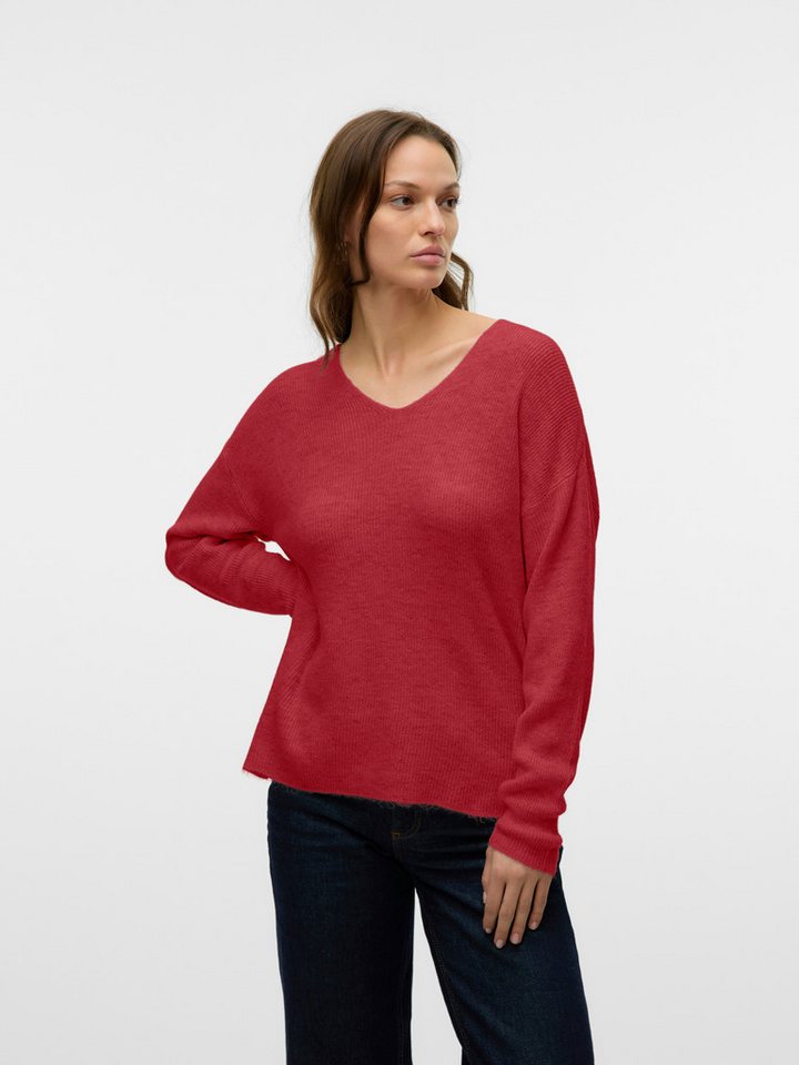 Vero Moda V-Ausschnitt-Pullover VMCREWLEFILE LS V-NECK BLOUSE NOOS von Vero Moda