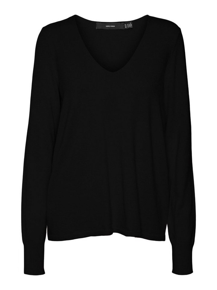 Vero Moda V-Ausschnitt-Pullover VMHAPPINESS LS V-NECK PULLOVER GA BOO von Vero Moda