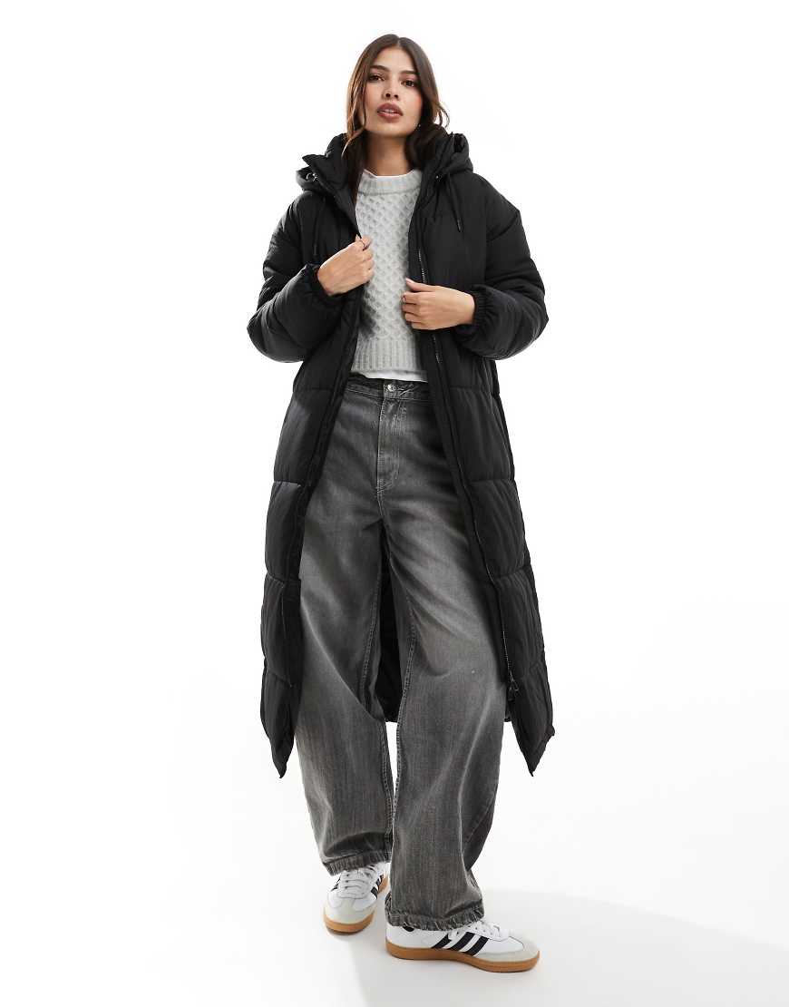 Vero Moda - Wattierter, Longline-Mantel in Schwarz von Vero Moda