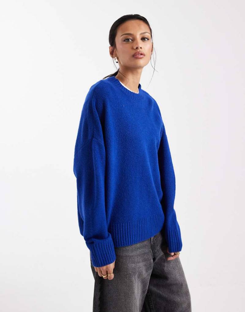Vero Moda - Weicher Pullover in Surfblau mit Rundhalsausschnitt von Vero Moda