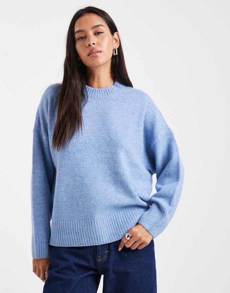 Vero Moda - Weicher Pullover in Verlockungsblau mit Rundhalsausschnitt von Vero Moda