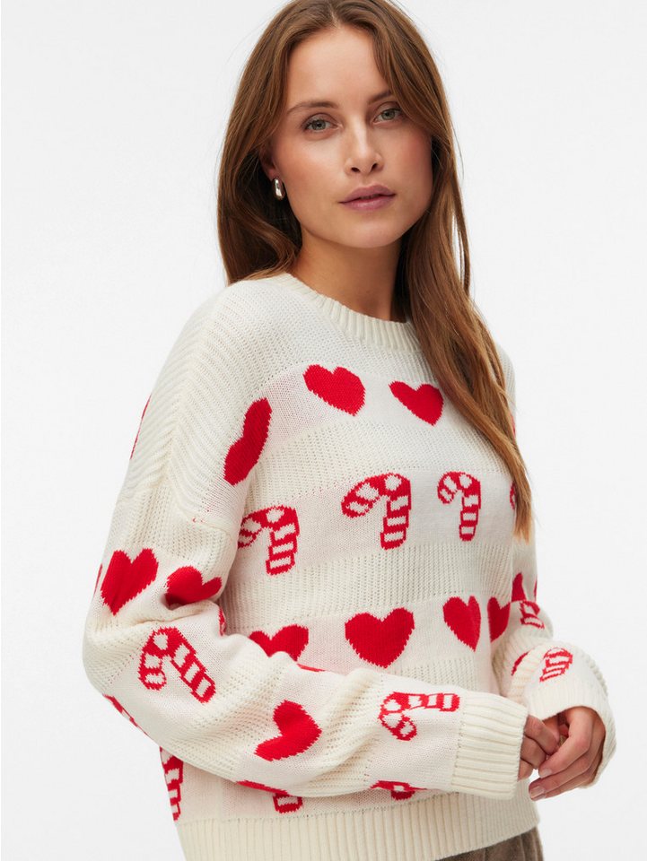 Vero Moda Weihnachtspullover VMCANDYHEARTS LS O-NECK PULLOVER XMAS Vero Moda Weihnachtspullover VMCANDYHEARTS LS O-NECK PULLOVER XMAS von Vero Moda