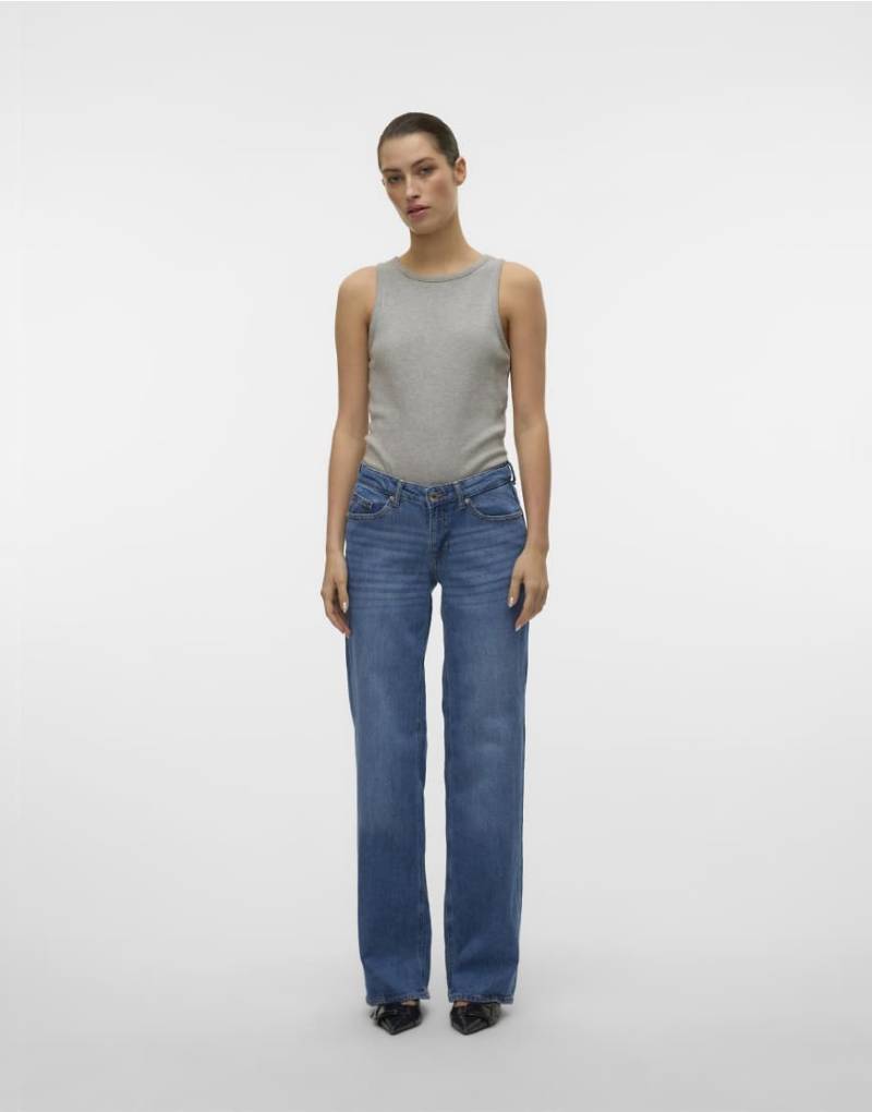 Vero Moda - Weit geschnittene Jeanshose in Mittelblau von Vero Moda