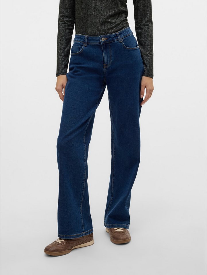 Vero Moda Weite Jeans VMELLY MR WIDE JEANS BLUE NOOS von Vero Moda