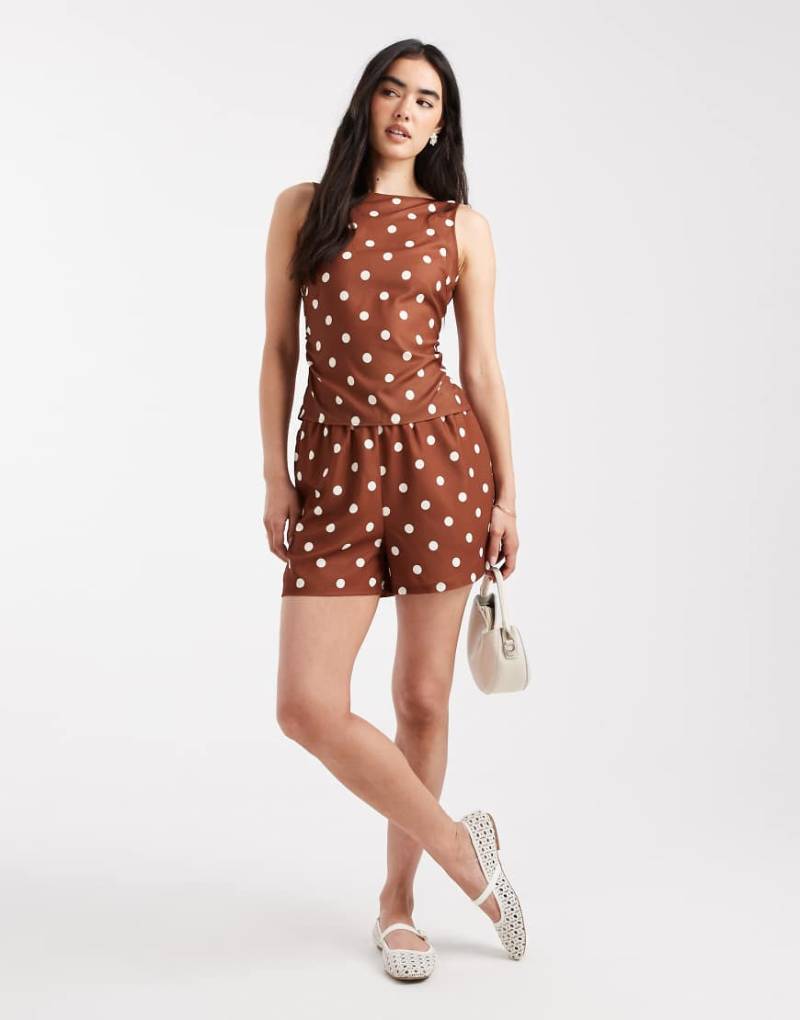 Vero Moda - Weite Shorts mit Punktemuter, Kombiteil-Bunt von Vero Moda