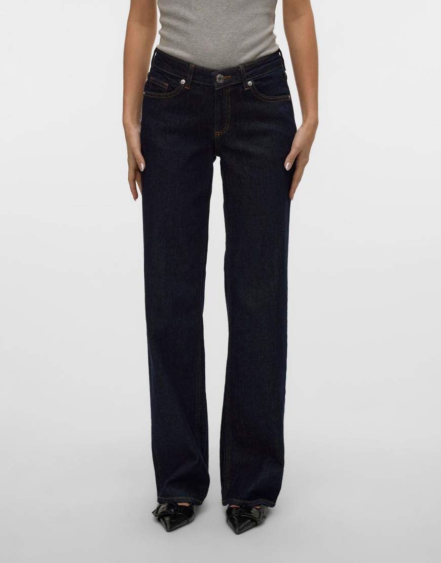 Vero Moda - Wide-Fit-Jeans aus Denim in Dunkelblau von Vero Moda