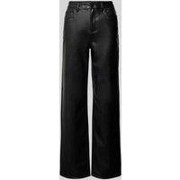 Vero Moda Wide Leg Hose in Leder-Optik Modell 'TESSA' in Black, Größe 31/32 von Vero Moda