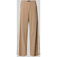 Vero Moda Wide Leg Sweatpants mit Kontraststreifen Modell 'BERLIN' in Sand, Größe XL/30 von Vero Moda