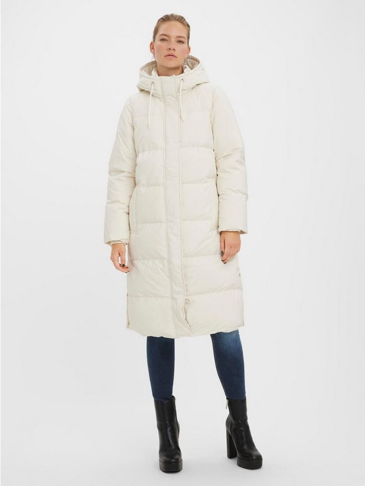 Vero Moda Winterjacke Lange Puffer Jacke Winter Mantel Stepp Parka VMERICAHOLLY 4631 in Creme von Vero Moda