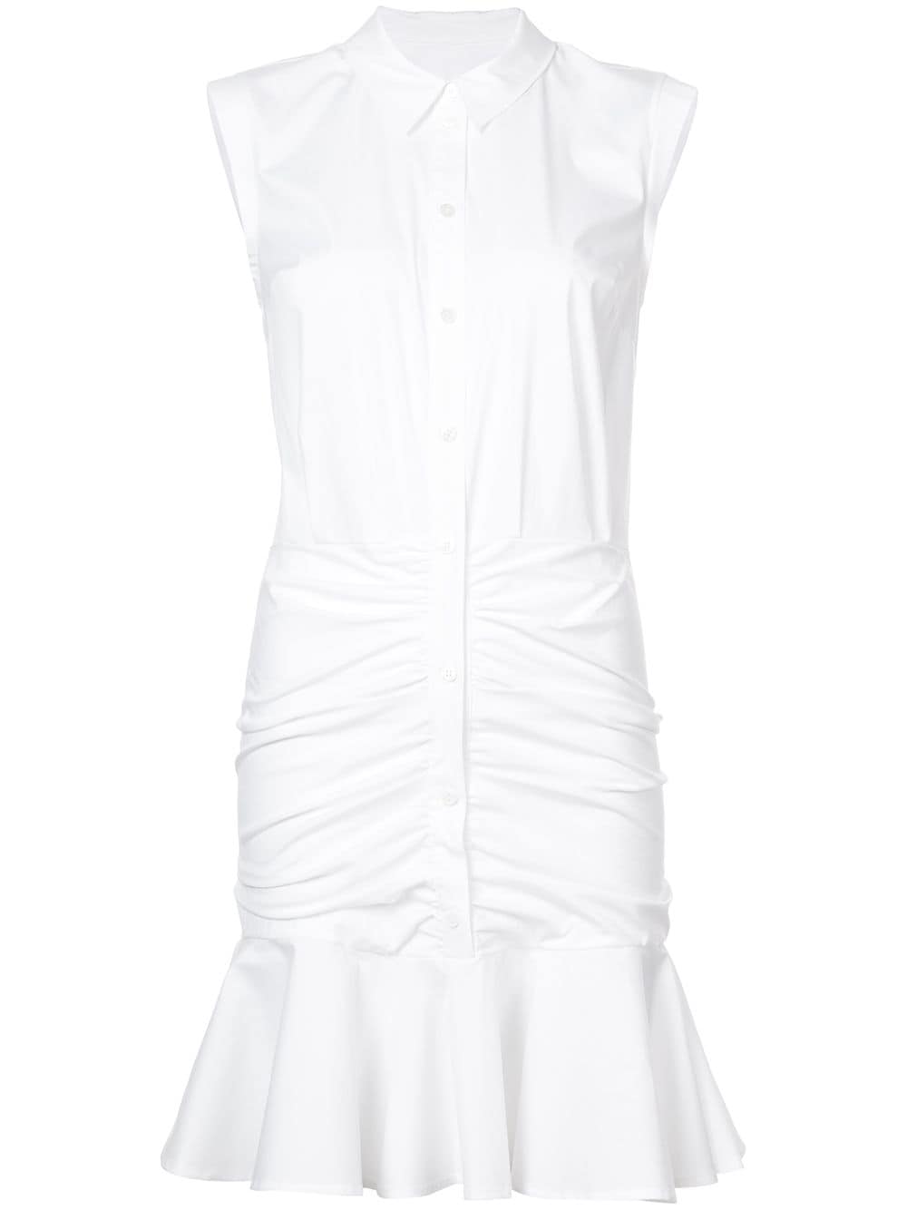 Veronica Beard Gerafftes Hemdkleid - Weiß von Veronica Beard