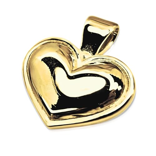 Limitierter Designer Herz Anhänger - Heart of Creation aus 925 Sterling Silber oder 18K Gelbgold vergoldet (Vermeil) (18K Champagne Gold Vermeil) von Veronika Rochester