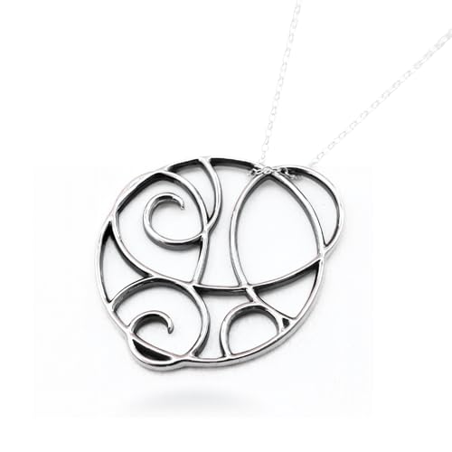 Veronika Rochester Limitierte Halskette mit Schmetterling aus 925 Oxidiertem Silber Metamorphosis (45-50 cm Aerienne Kette) von Veronika Rochester