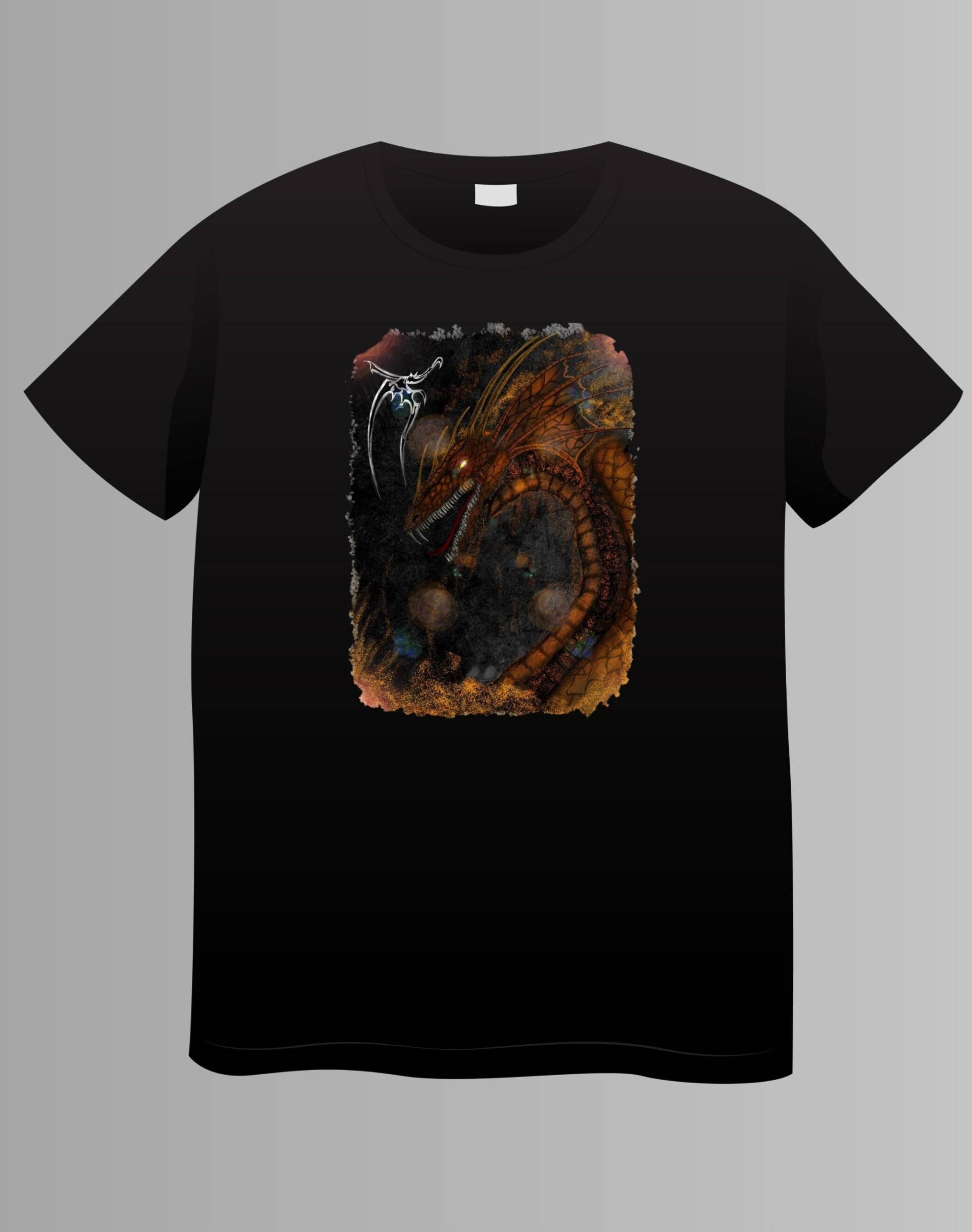 Exklusives T-Shirt Von Dark Scripter Motiv "Roter Drachen" von VeronikasGeschenke