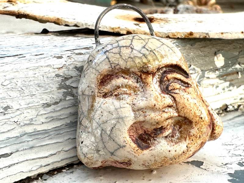 Keramikanhänger - Großer Anhänger Buddha Kettenanhänger Für Ketten 42mm von Verperlthoch2