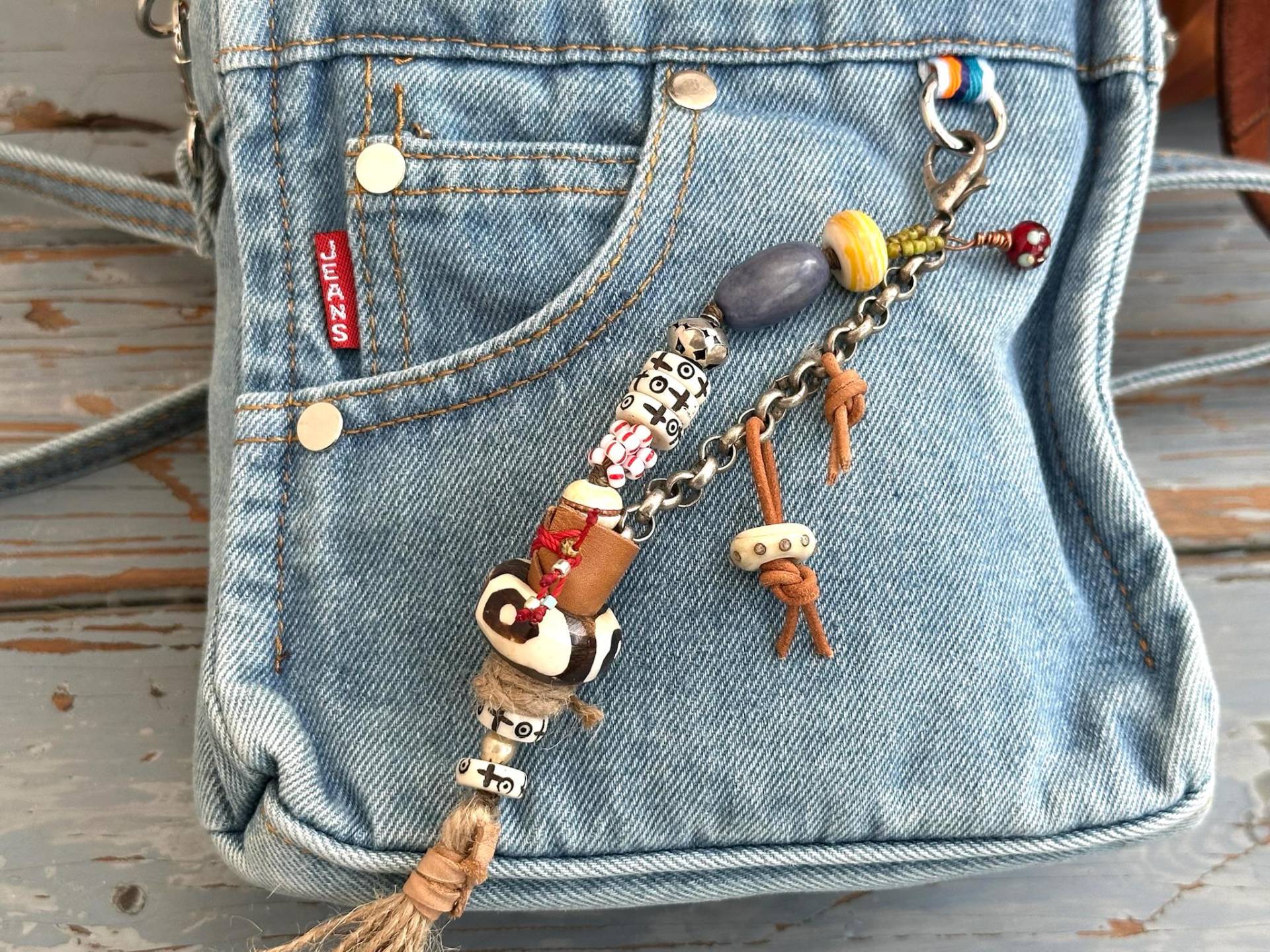 Taschenanhänger - Langer Anhänger Taschenbaumler Für Taschen 21cm von Verperlthoch2