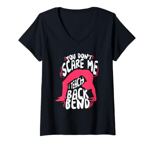 Damen Kontorsionist Kontorsion I Teach Back Bend T-Shirt mit V-Ausschnitt von Verrenkungskünstler