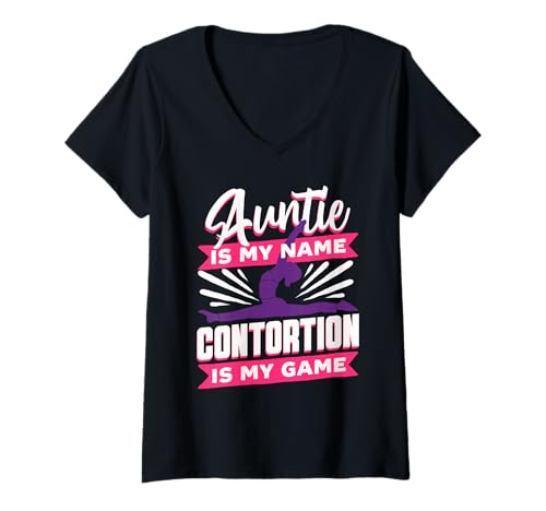 Damen Kontorsionist Kontorsion T-Shirt mit V-Ausschnitt Damen Kontorsionist Kontorsion T-Shirt mit V-Ausschnitt von Verrenkungskünstler