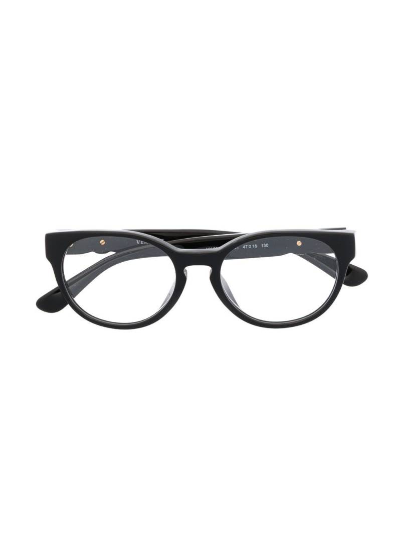 Versace Eyewear Brille mit rundem Gestell - Schwarz von Versace Eyewear