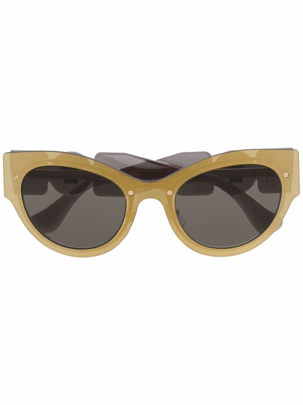 Versace Eyewear Cat-Eye-Sonnenbrille mit Medusa-Schild - Gold von Versace Eyewear