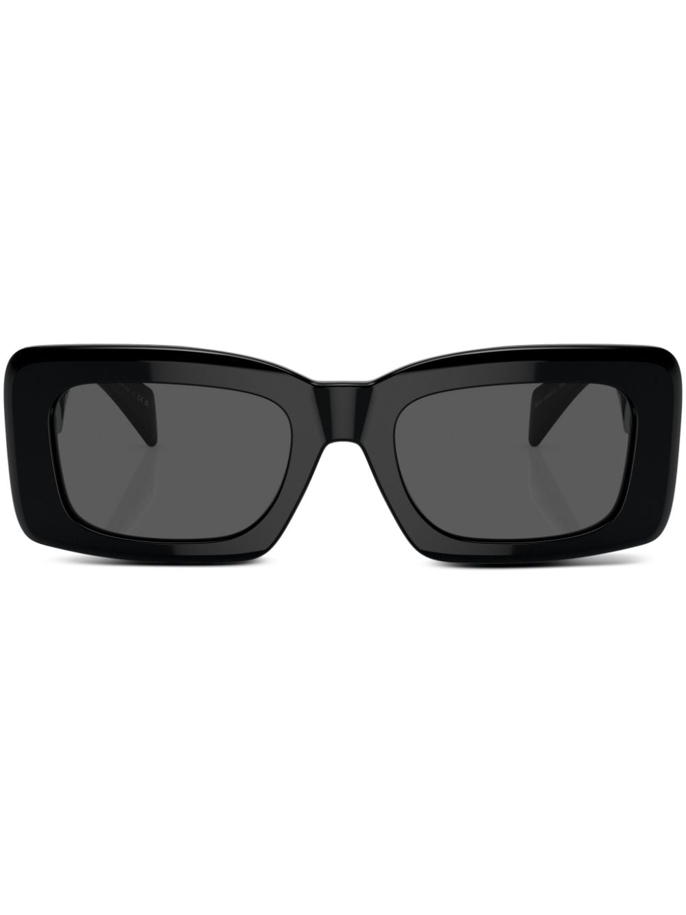 Versace Eyewear Eckige Sonnenbrille mit Greca-Detail - Schwarz von Versace Eyewear